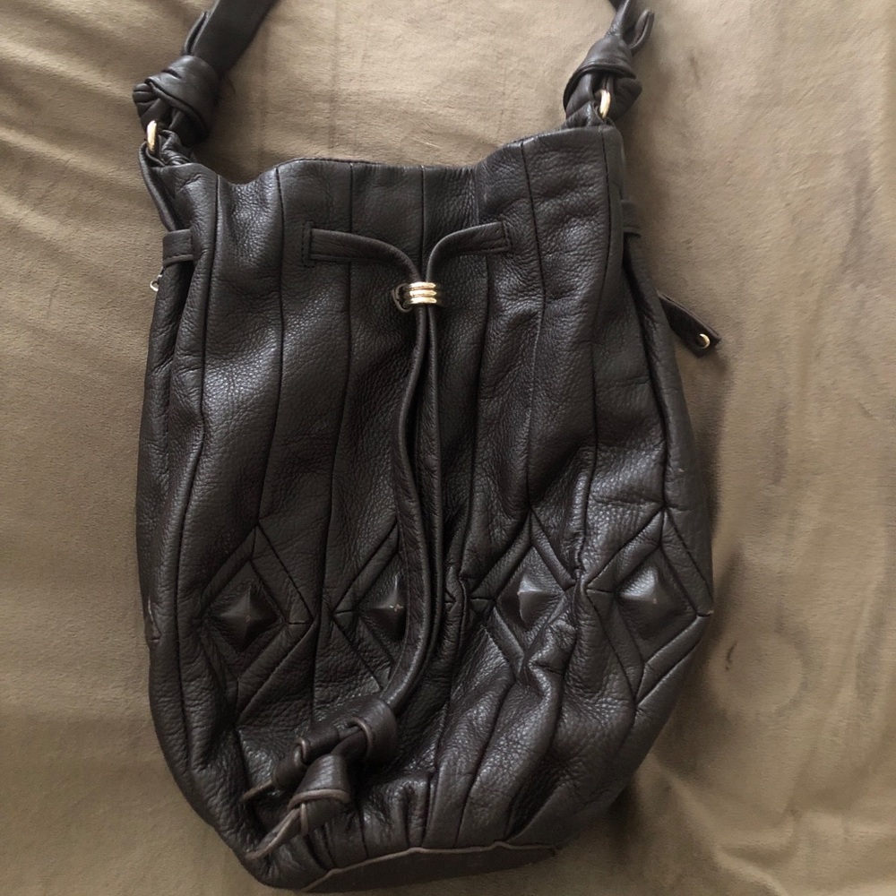 Brown Leather Elliott Lucca Bucket Bag